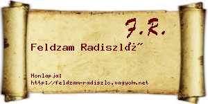 Feldzam Radiszló névjegykártya